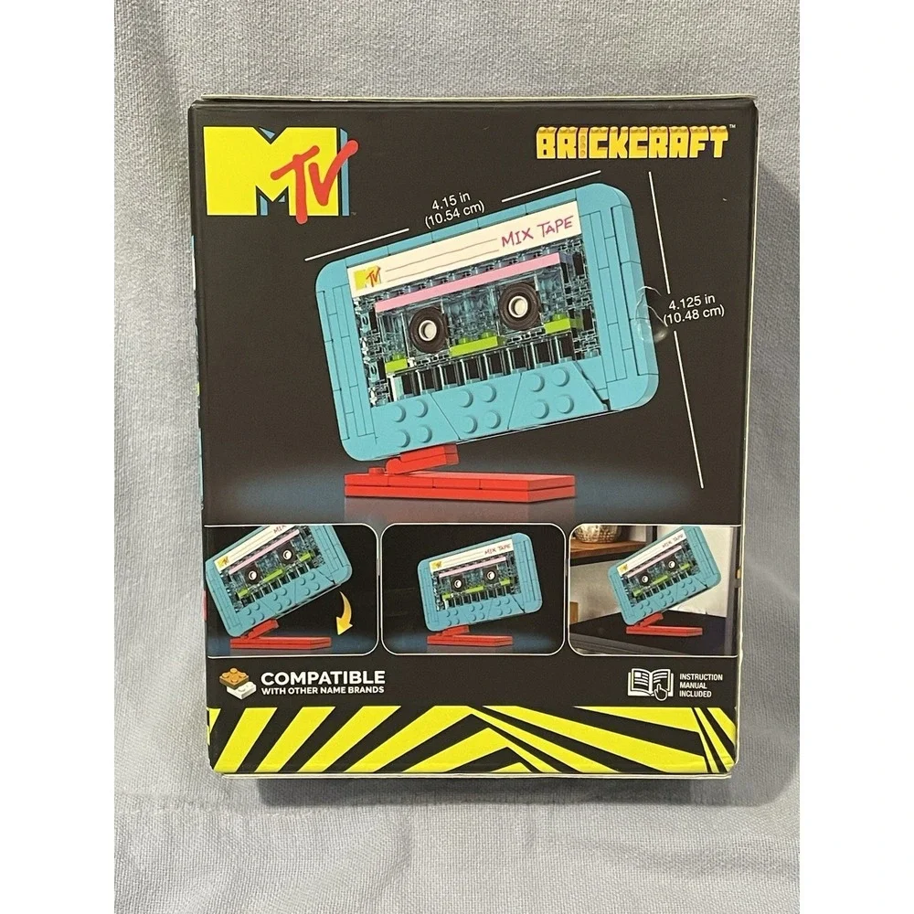NEW‎ Brickcraft MTV Retro Boom Box Brick Building Set Music TV 96 Pieces